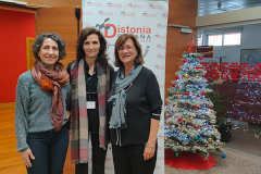 XXVII Jornada Distonía · Milagros López, Dra. Camacho y Dra. Martí