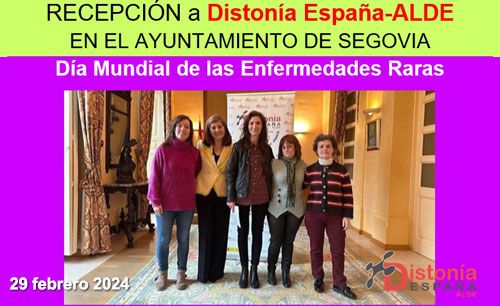 Recepción a Distonía España-ALDE en el Ayuntamiento de Segovia
