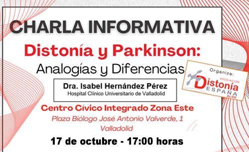 Banner Distonía y Parkinson Charla informativa en Valladolid 2024