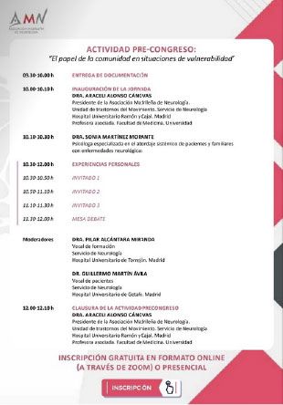 Jornada Precongreso para pacientes AMN 2024