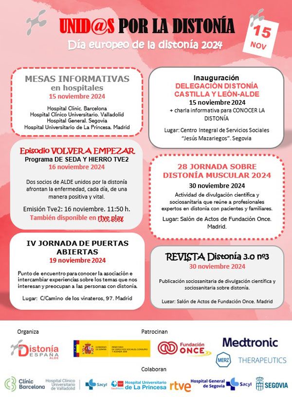 Cartel Campaña ALDE Día Europeo de la Distonía 2024