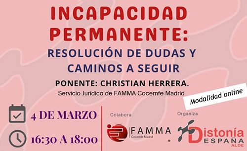 Webinario Online sobre la Incapacidad Permanente