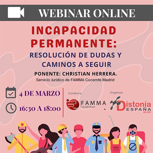 Webinario Online sobre la Incapacidad Permanente
