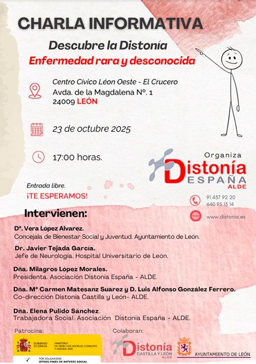 Charla informativa en León · Descubre la Distonía