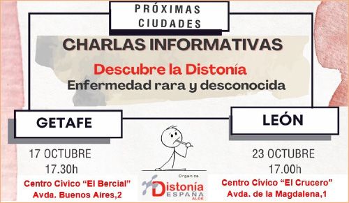 Próximas charlas informativas: Descubre la Distonía